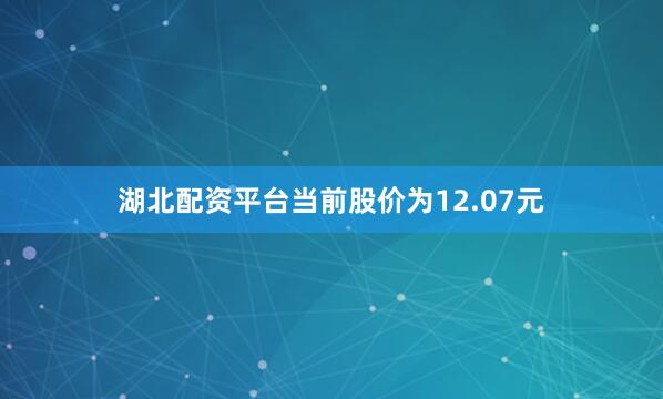 湖北配资平台当前股价为12.07元